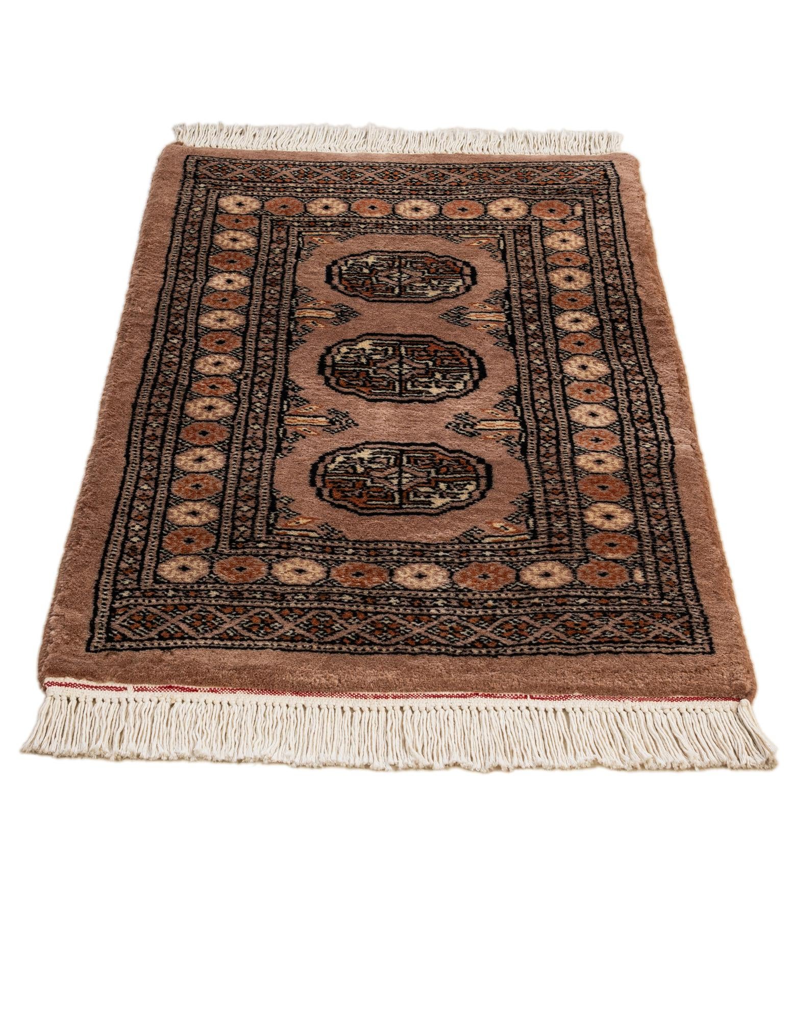 60cm x 95cm anudado a mano Torkaman Alfombra Persa Lana