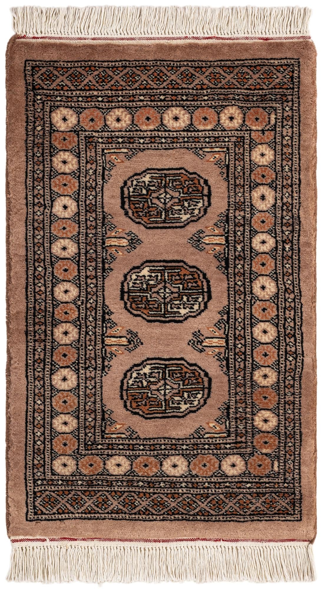 60cm x 95cm anudado a mano Torkaman Alfombra Persa Lana