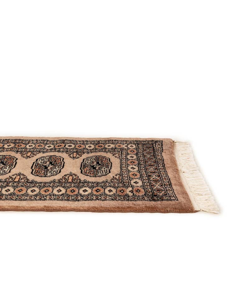 Detail image of 2' x 3'  Hand Knotted Torkaman Persian Wool Rug