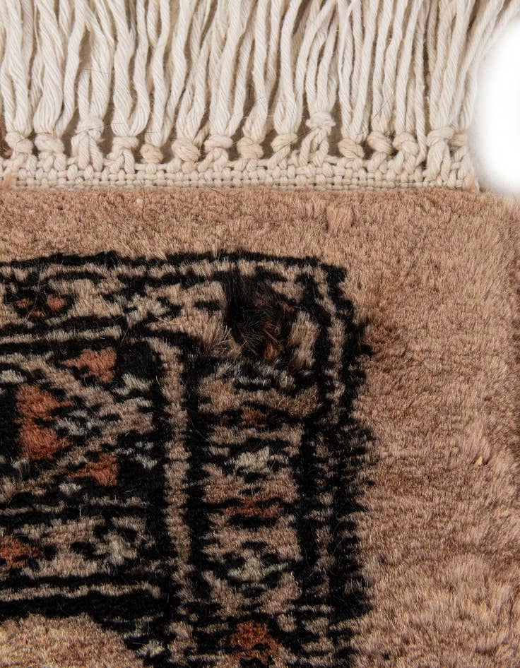 Detail image of 2' x 3'  Hand Knotted Torkaman Persian Wool Rug