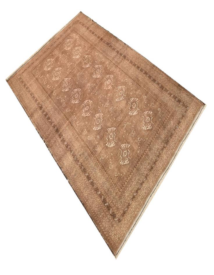 Detail image of 3' 10 x 6' 2  Hand Knotted Torkaman Persian Wool Rug