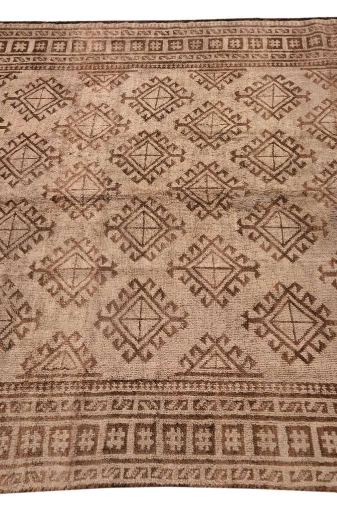 4' 9 x 8' 4 Hand Knotted Torkaman Persian Wool Rug