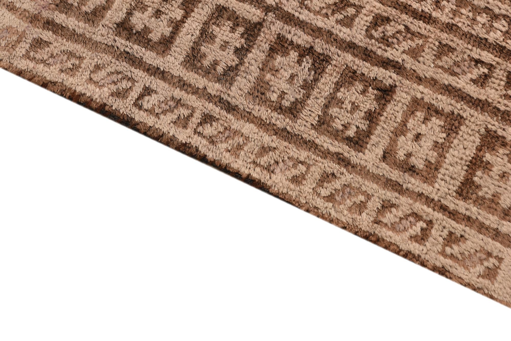 4' 9 x 8' 4 Hand Knotted Torkaman Persian Wool Rug