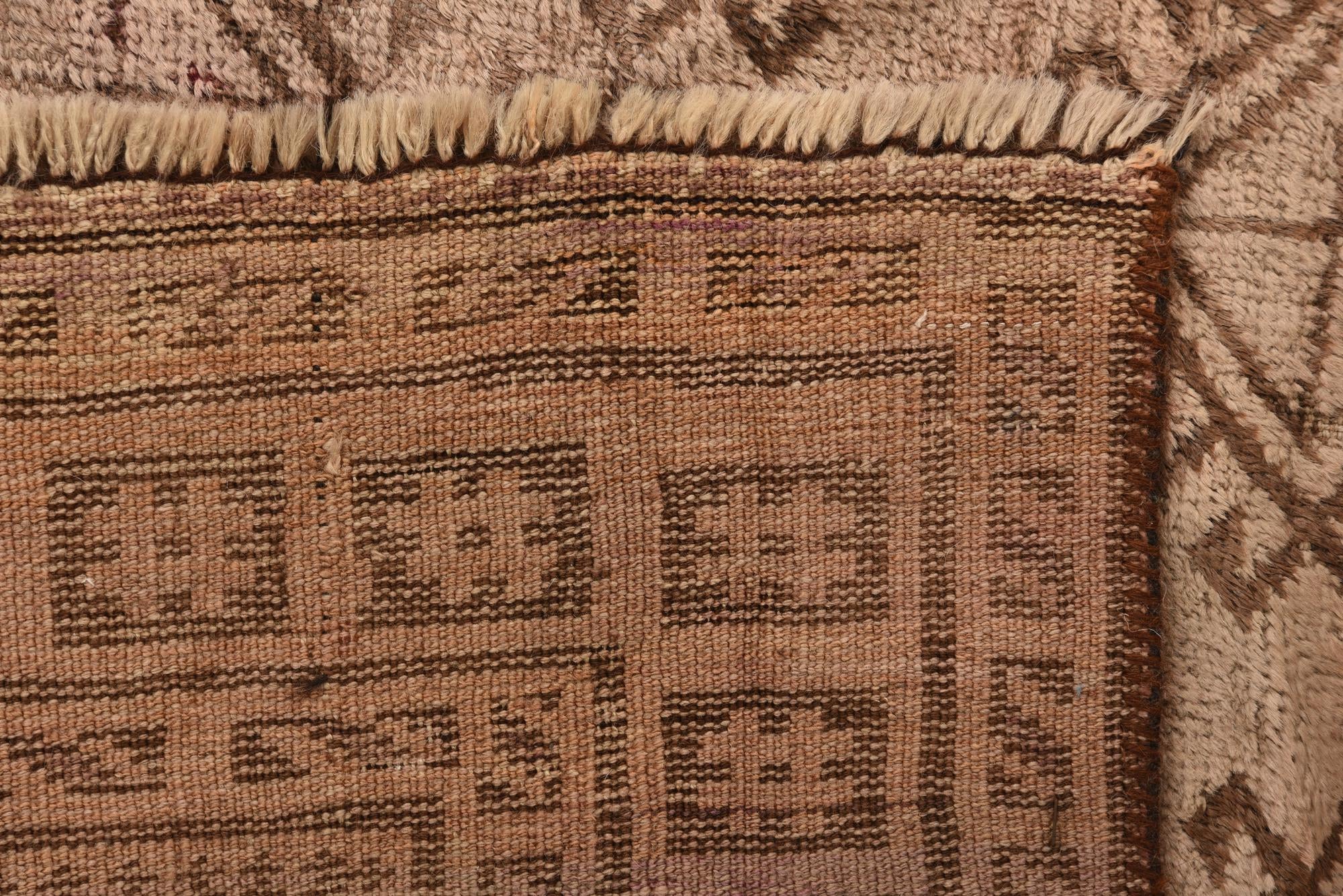 4' 9 x 8' 4 Hand Knotted Torkaman Persian Wool Rug