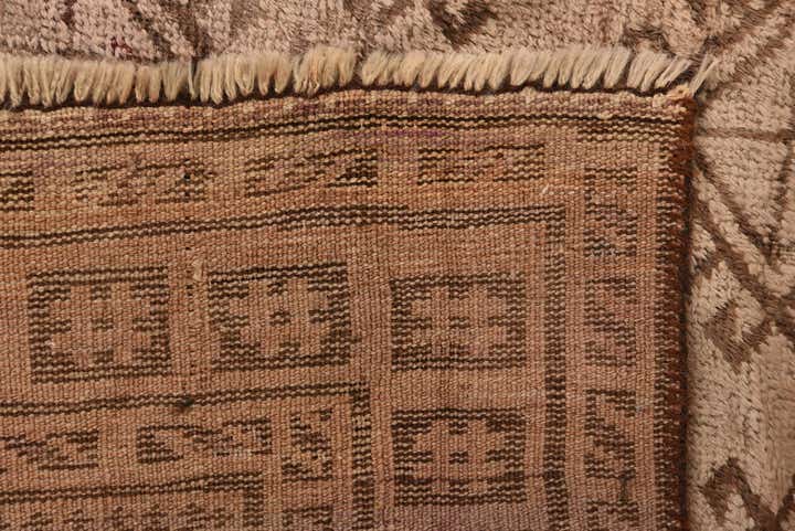 4' 9 x 8' 4 Hand Knotted Torkaman Persian Wool Rug