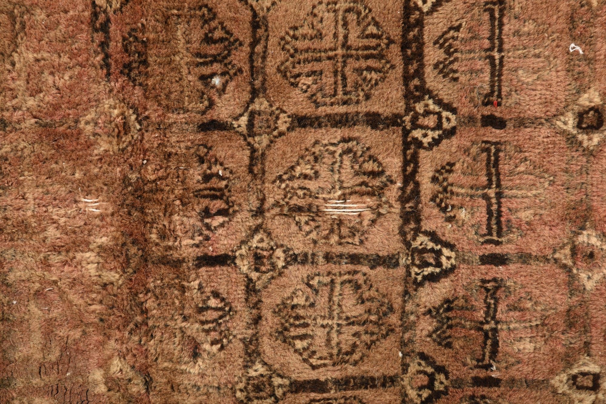 3' 5 x 4' 5 Hand Knotted Torkaman Persian Wool Rug