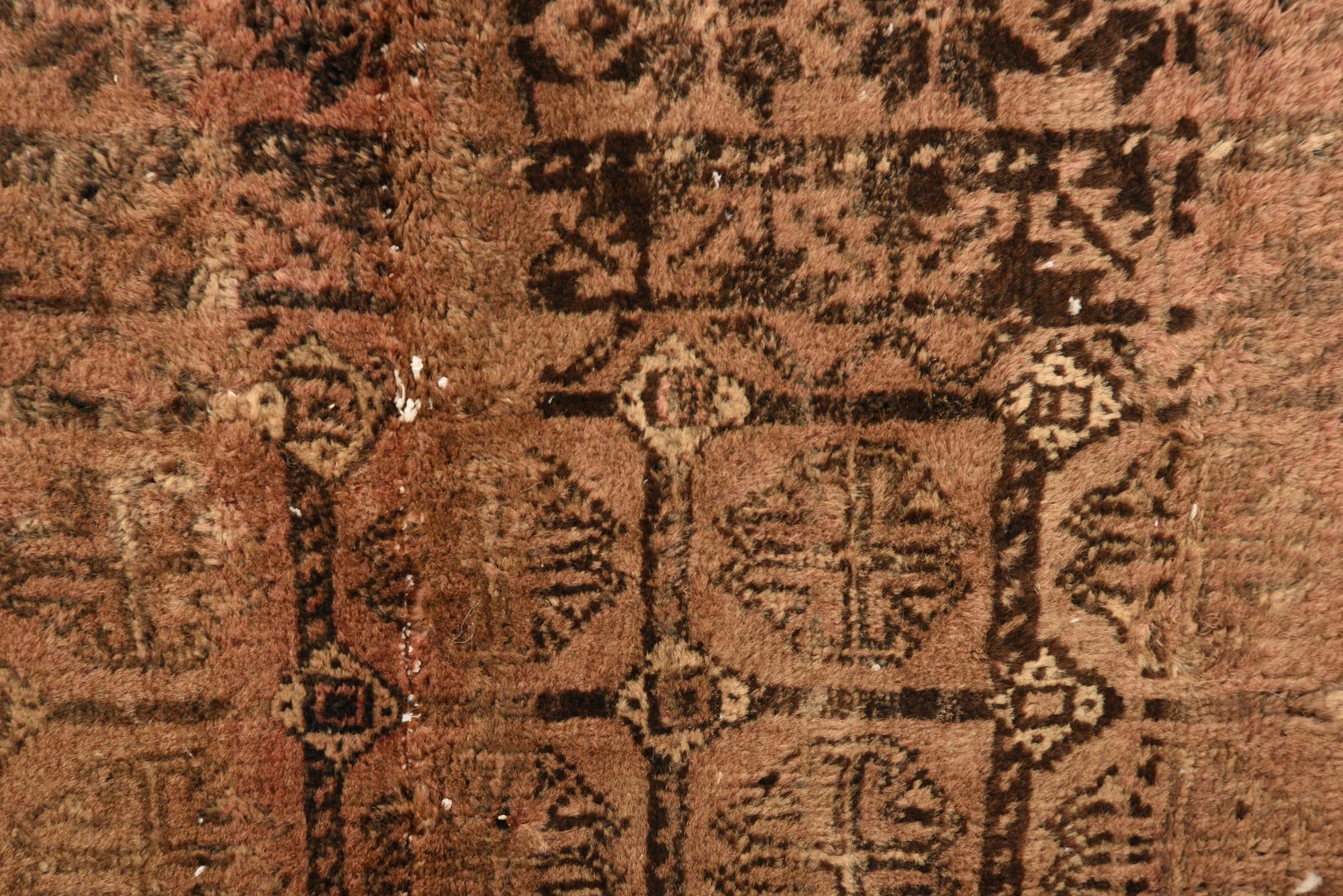 3' 5 x 4' 5 Hand Knotted Torkaman Persian Wool Rug