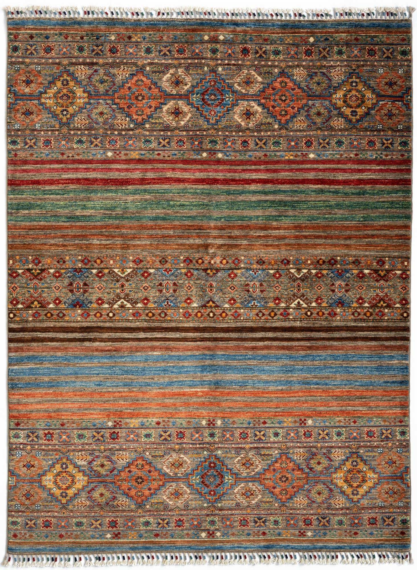 5' x 6' 8 Torkman Wool Rug