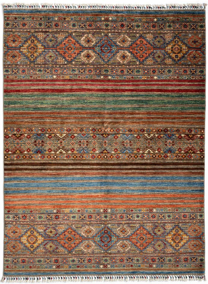 Detail image of 5' x 6' 8 Torkman Wool Rug
