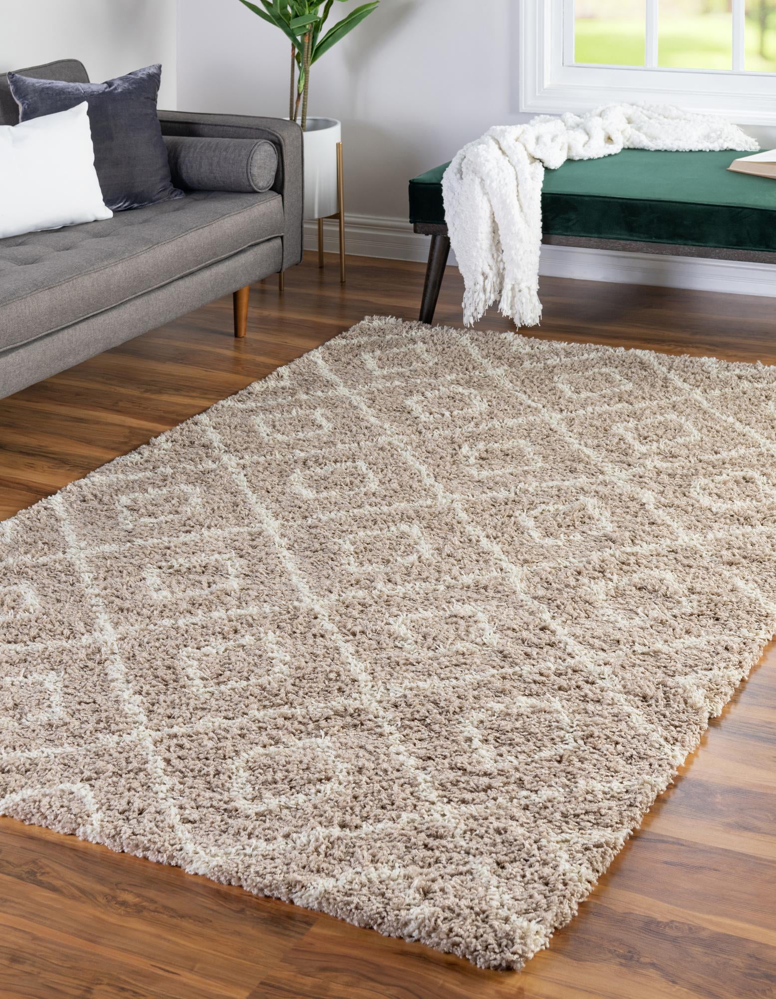 10' x 13' Trellis Shag Rug