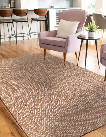 Light Brown Handmade Tweed Braided Jute Rug