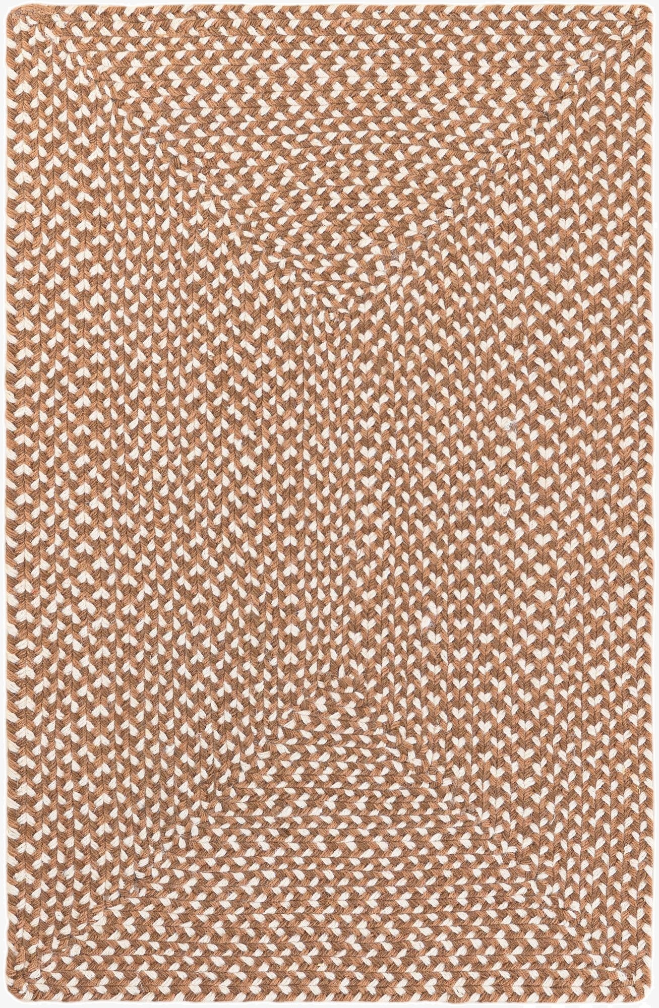 2' x 3' 1  Hand Tweed Braided Jute Rug