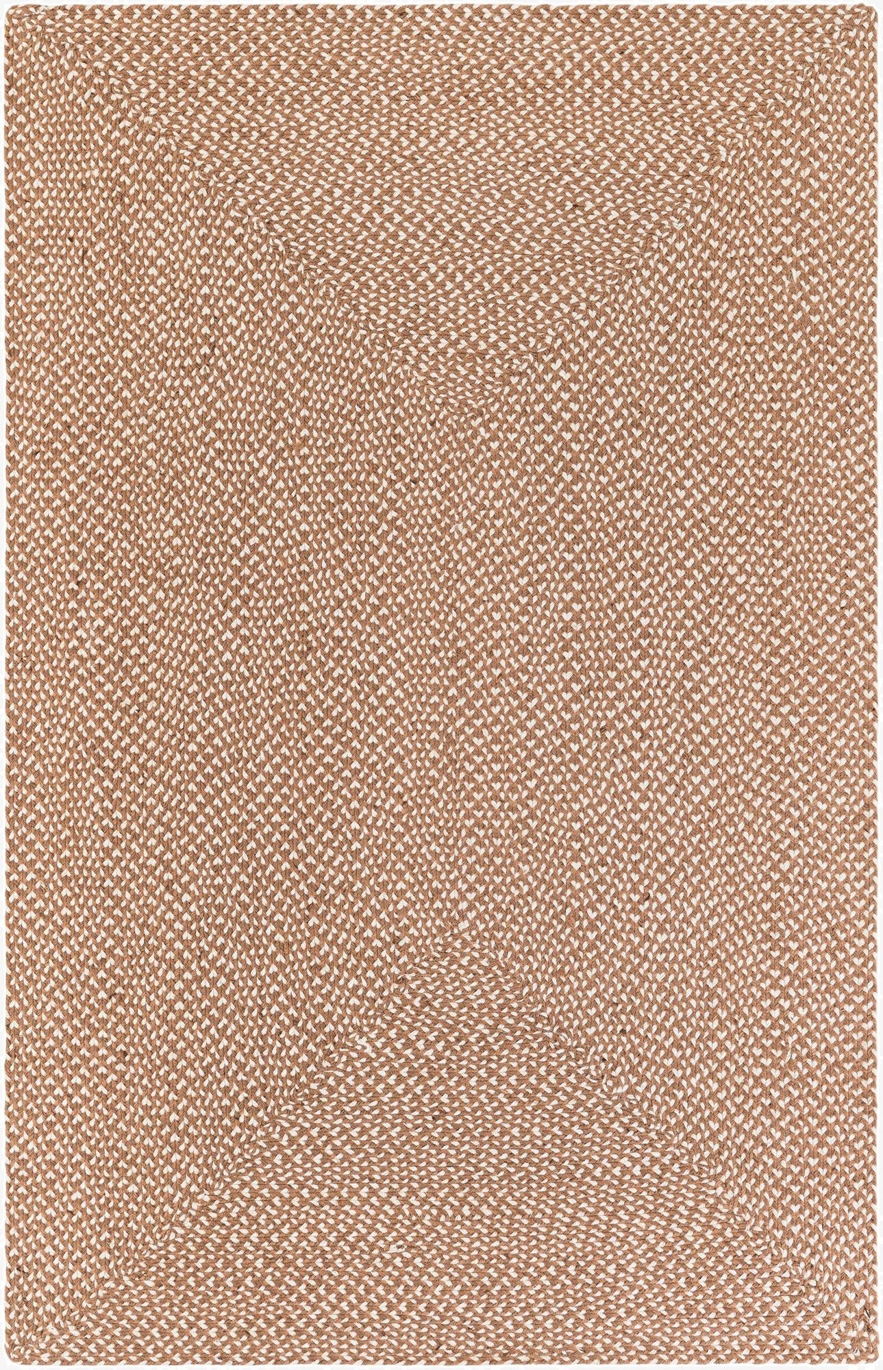 5' 1 x 8'  Hand Tweed Braided Jute Rug