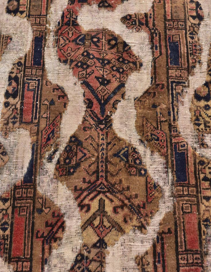Detail image of 3' 2 x 4' 6 Hand Knotted Ultra Vintage Persian Wool Rug