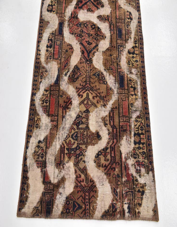 Detail image of 3' 2 x 4' 6 Hand Knotted Ultra Vintage Persian Wool Rug