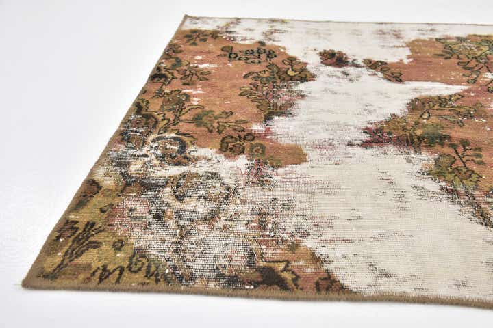 4' 4 x 6' 6 Hand Knotted Ultra Vintage Persian Wool Rug