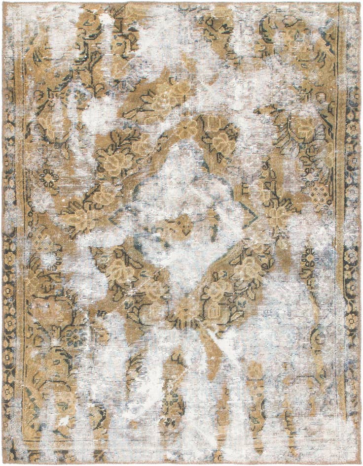 Detail image of 4' x 6' Hand Knotted Ultra Vintage Persian Wool Rug