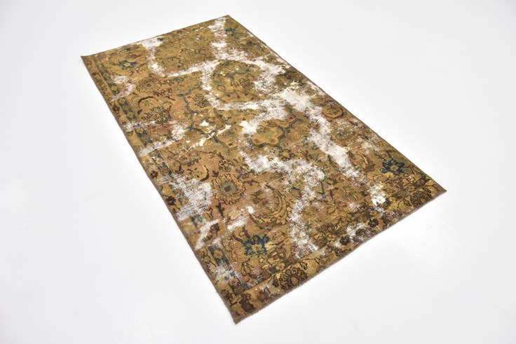Detail image of 3' 4 x 6' Hand Knotted Ultra Vintage Persian Wool Rug