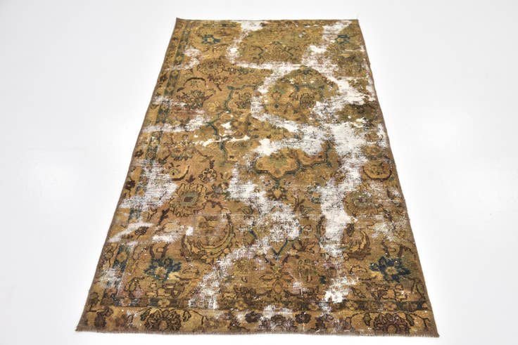 Detail image of 3' 4 x 6' Hand Knotted Ultra Vintage Persian Wool Rug