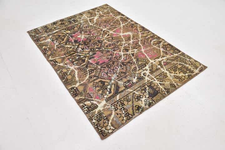 4' 2 x 6' Hand Knotted Ultra Vintage Persian Wool Rug