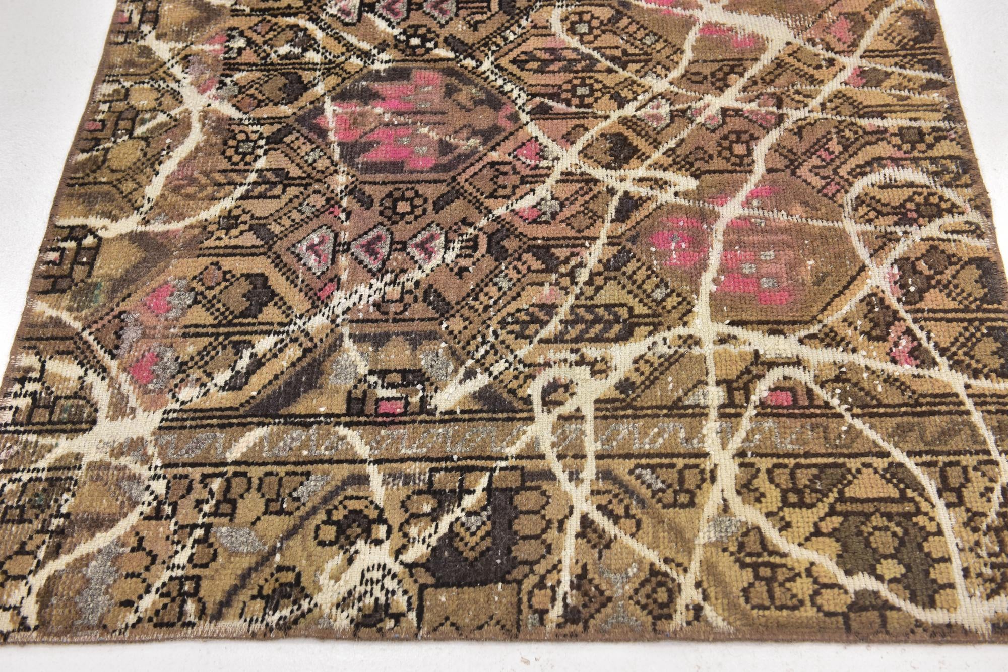 4' 2 x 6' Hand Knotted Ultra Vintage Persian Wool Rug
