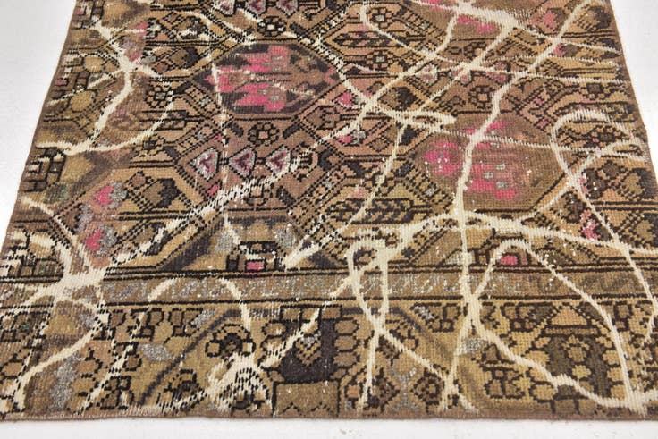 Detail image of 4' 2 x 6' Hand Knotted Ultra Vintage Persian Wool Rug