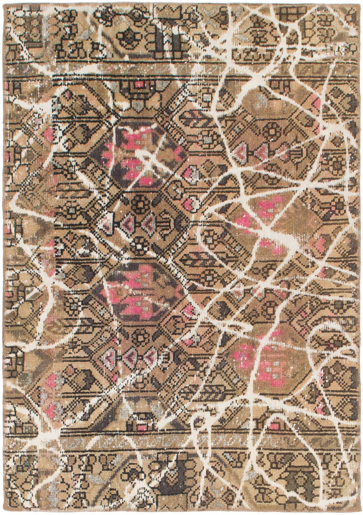 4' 2 x 6' Hand Knotted Ultra Vintage Persian Wool Rug