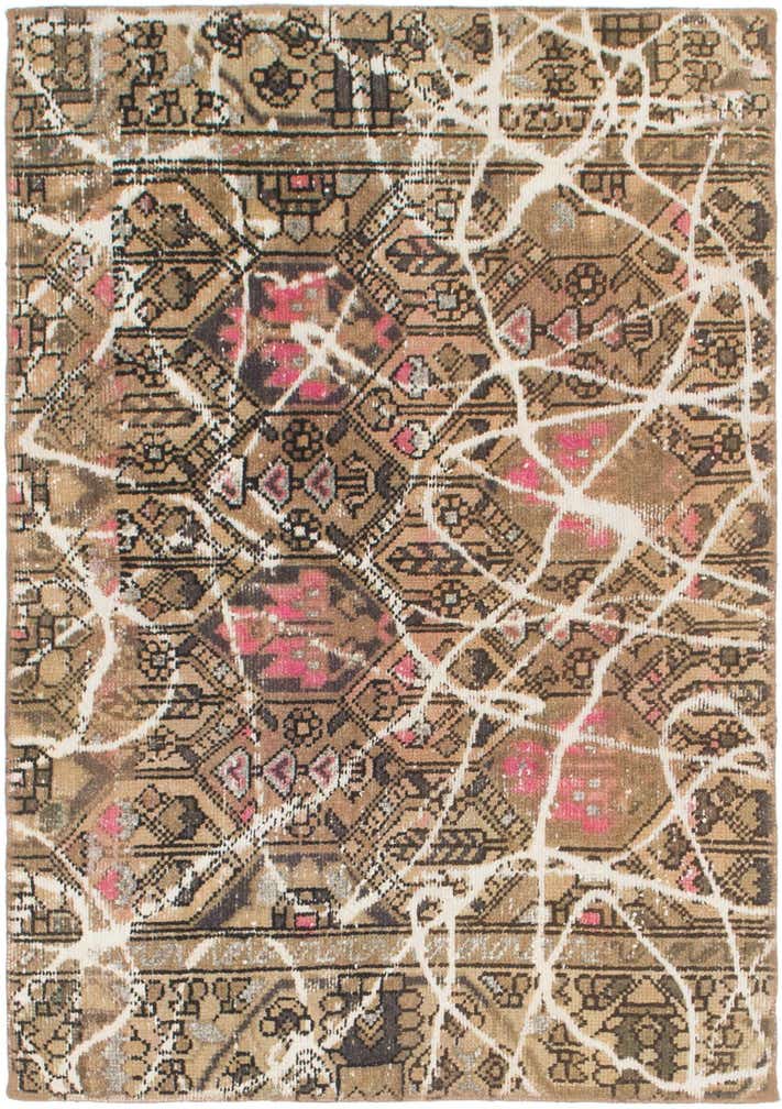 4' 2 x 6' Hand Knotted Ultra Vintage Persian Wool Rug