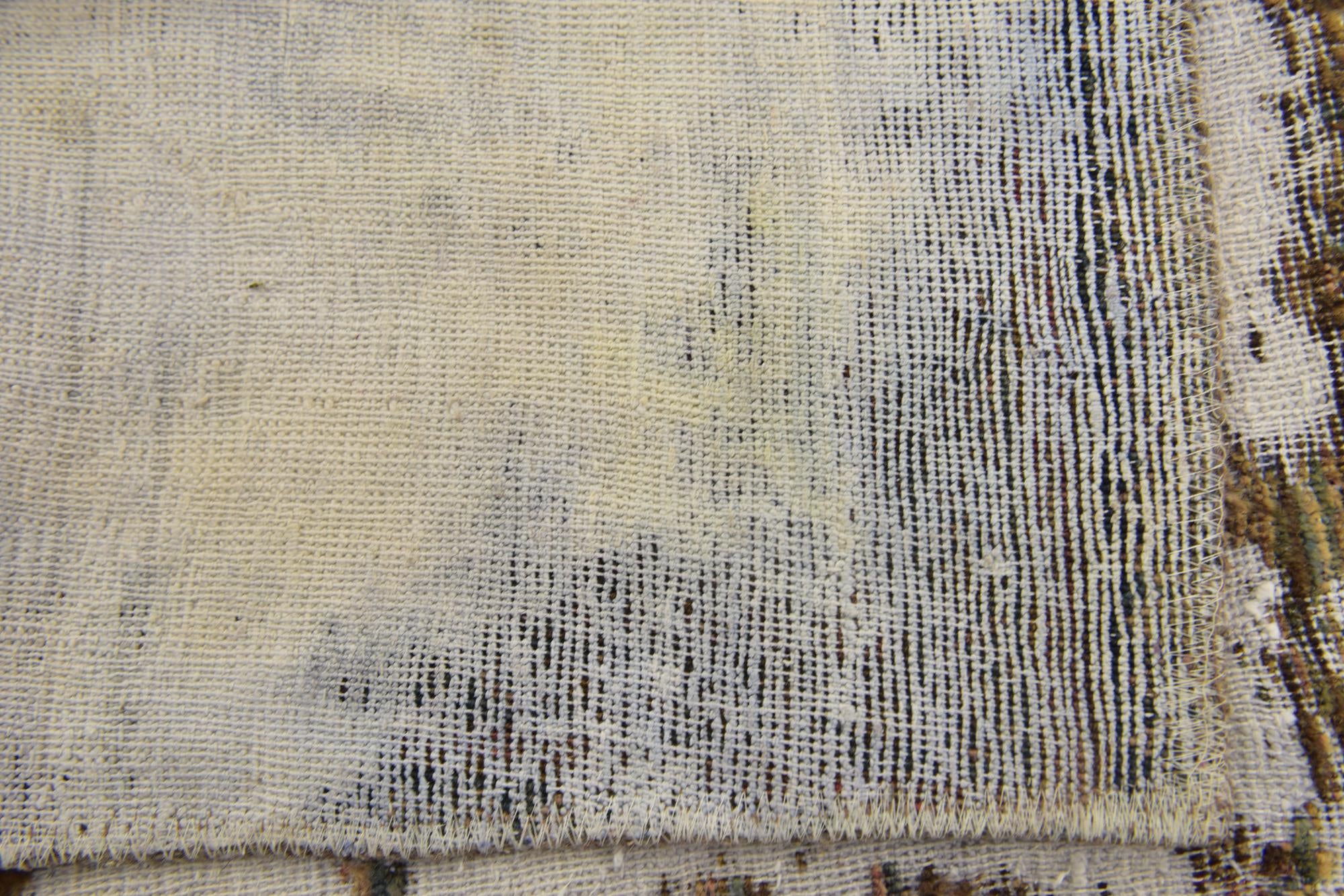 4' 4 x 6' 6 Hand Knotted Ultra Vintage Persian Wool Rug