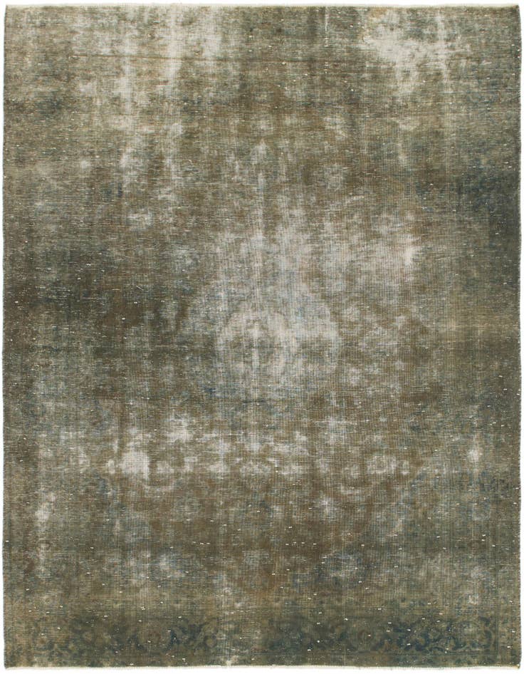 Detail image of 6' 9 x 8' 9 Hand Knotted Ultra Vintage Persian Wool Rug