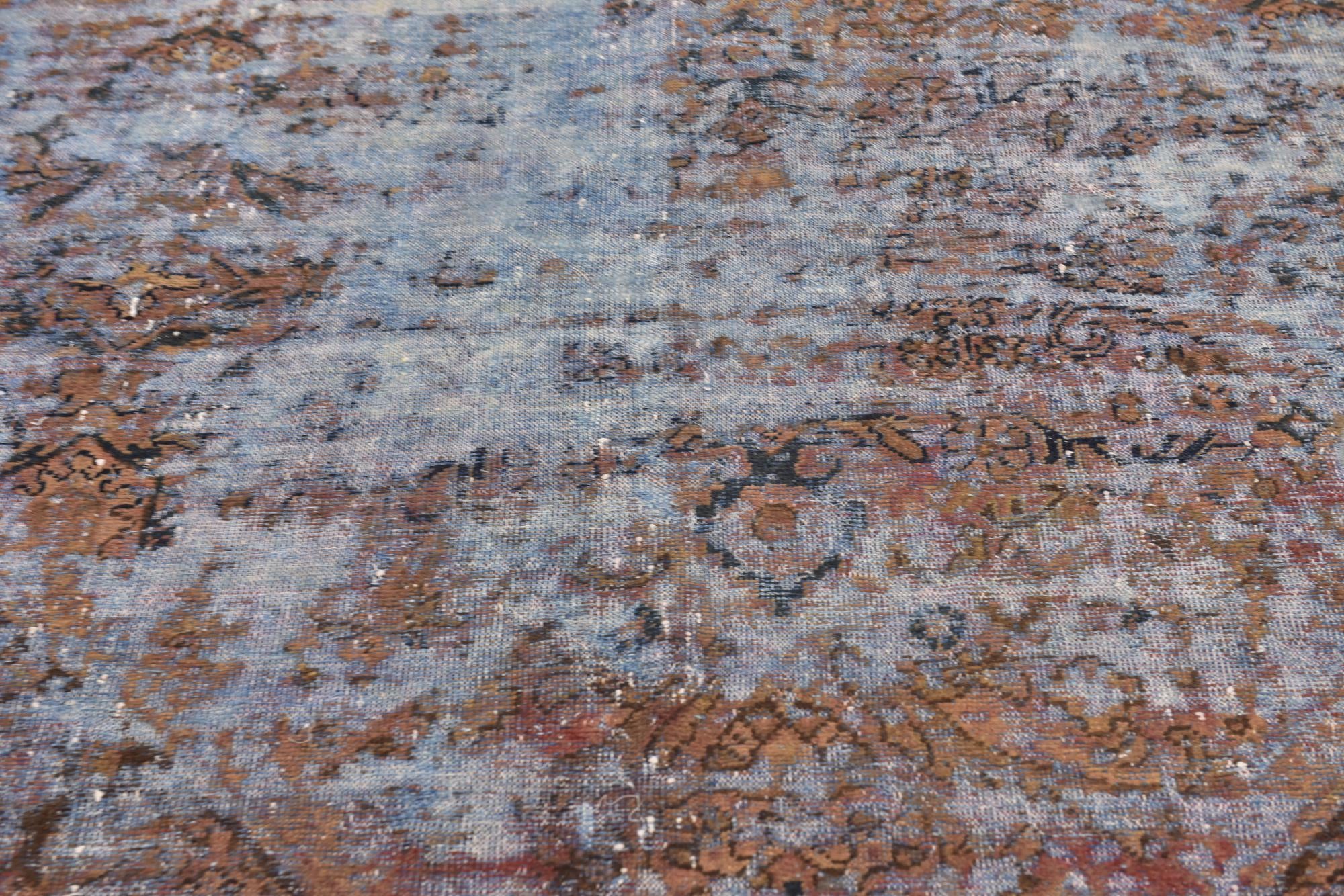 6' 9 x 9' Hand Knotted Ultra Vintage Persian Wool Rug