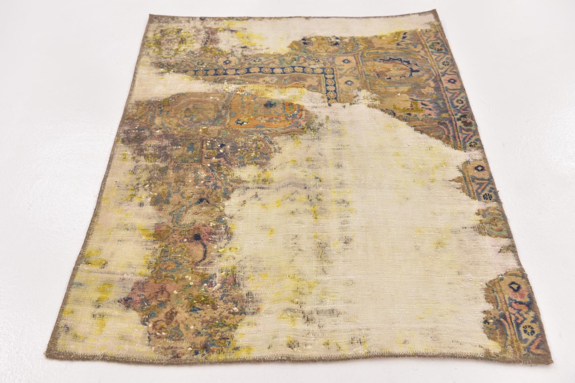 3' 2 x 4' 7 Hand Knotted Ultra Vintage Persian Wool Rug