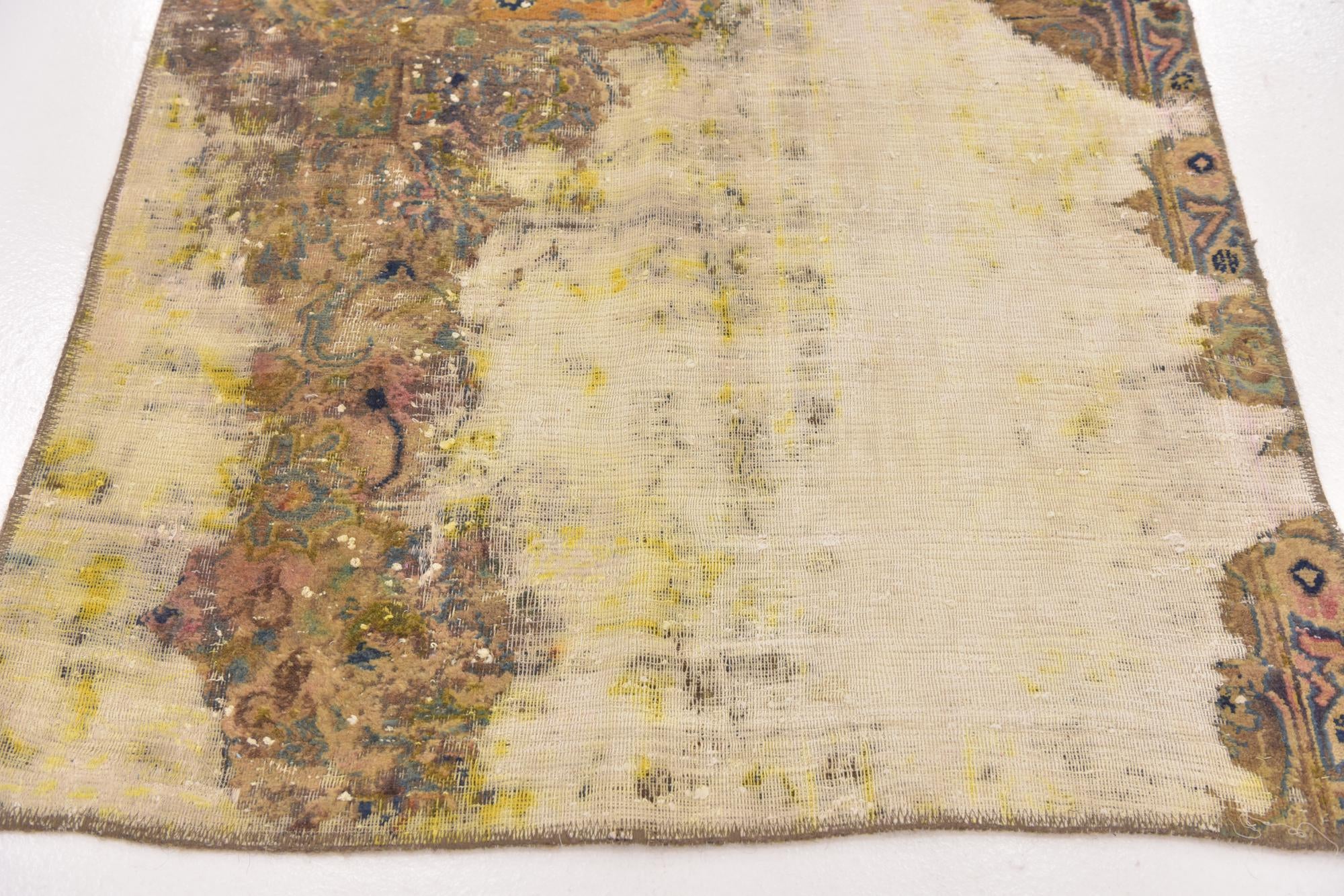3' 2 x 4' 7 Hand Knotted Ultra Vintage Persian Wool Rug