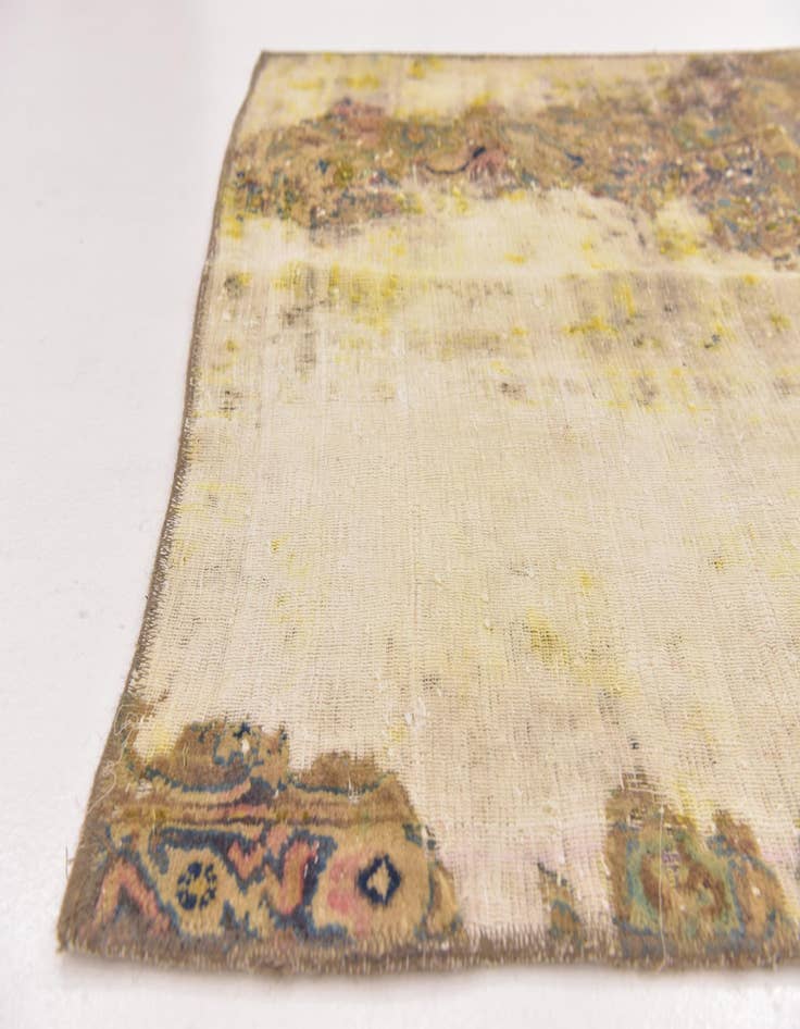 Detail image of 3' 2 x 4' 7  Hand Knotted Ultra Vintage Persian Wool Rug