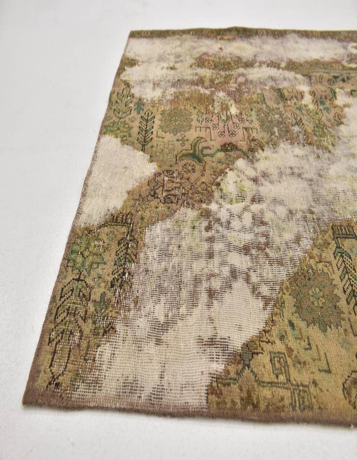 Detail image of 4' 6 x 7' 3  Hand Knotted Ultra Vintage Persian Wool Rug