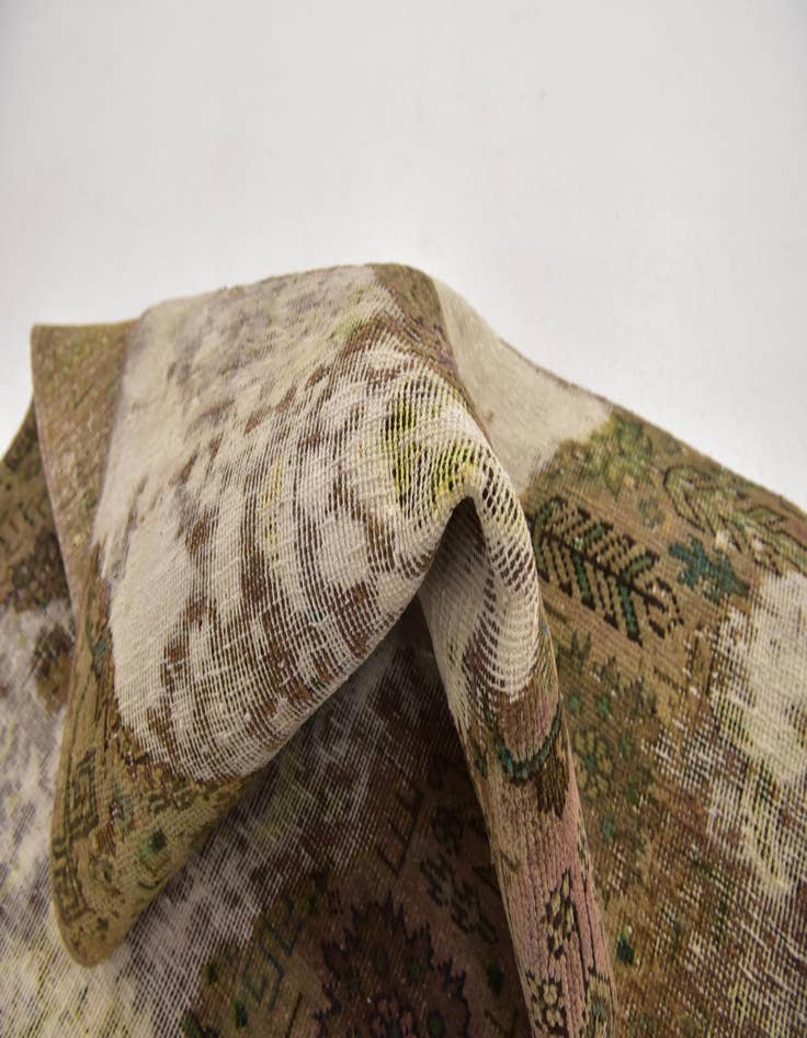 Detail image of 4' 6 x 7' 3  Hand Knotted Ultra Vintage Persian Wool Rug