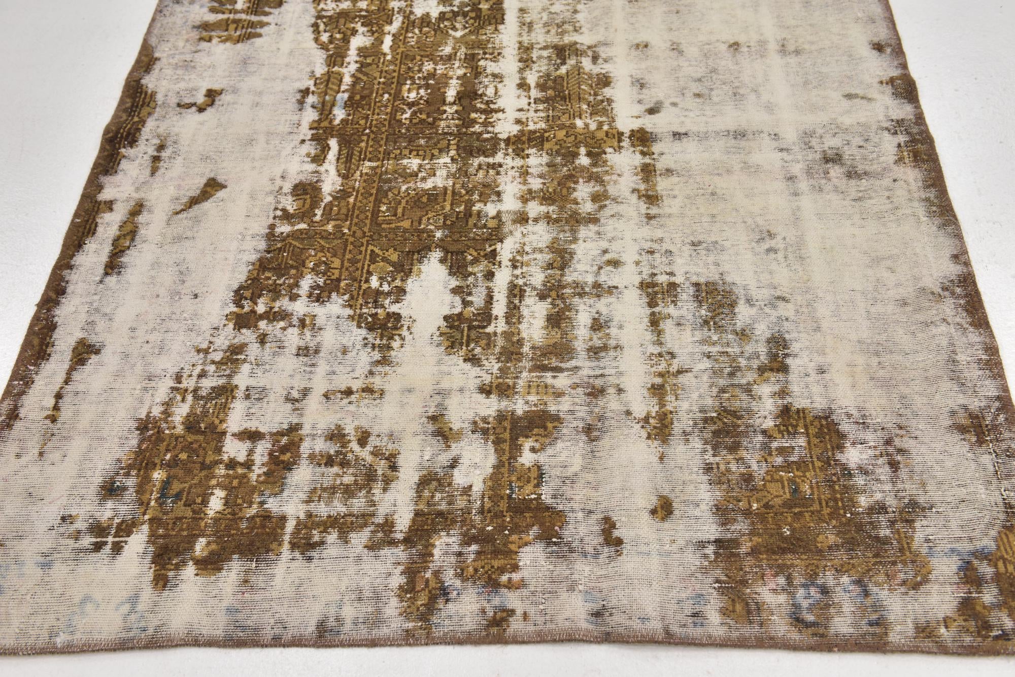4' 7 x 5' 10 Hand Knotted Ultra Vintage Persian Wool Rug