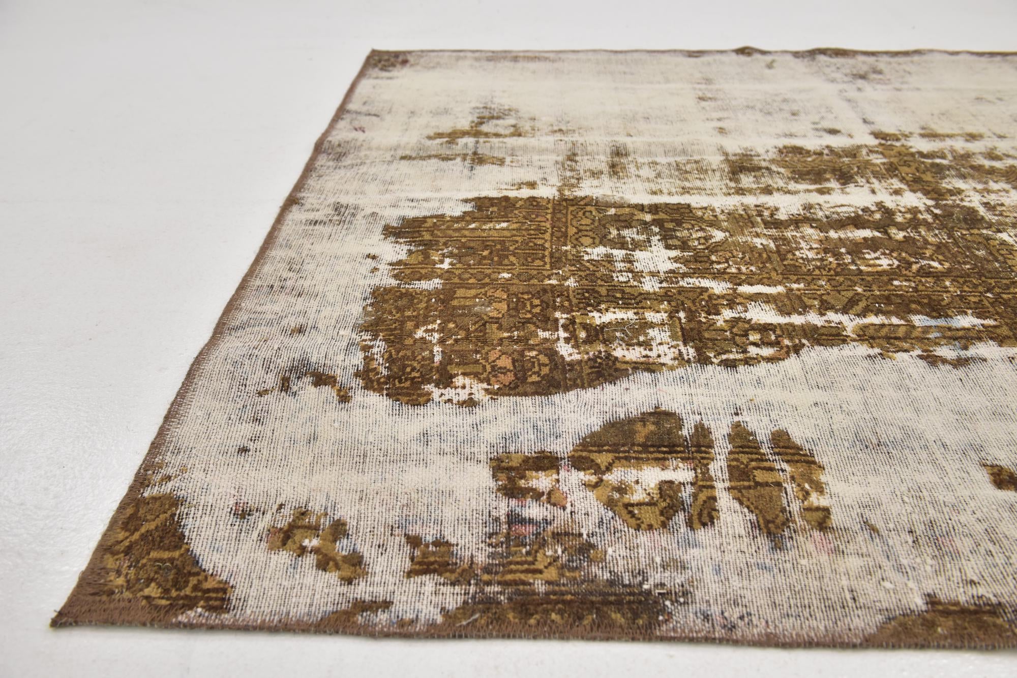 4' 7 x 5' 10 Hand Knotted Ultra Vintage Persian Wool Rug