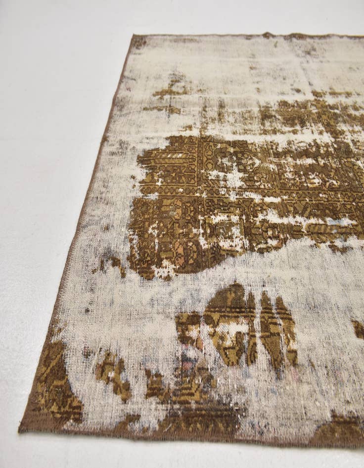 Detail image of 4' 7 x 5' 10  Hand Knotted Ultra Vintage Persian Wool Rug