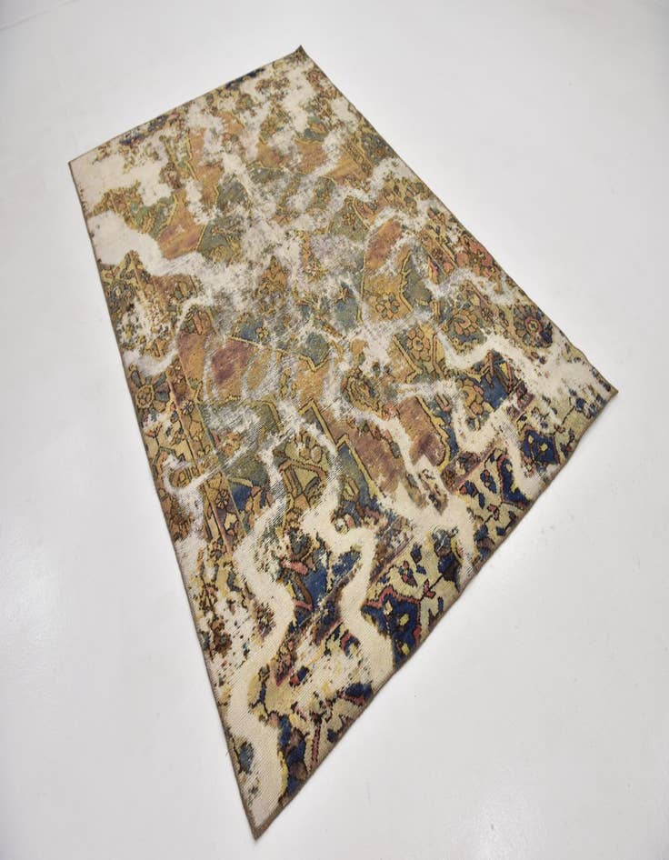 Detail image of 5' 10 x 9'  Hand Knotted Ultra Vintage Persian Wool Rug