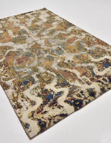 5' 10 x 9' Hand Knotted Ultra Vintage Persian Wool Rug