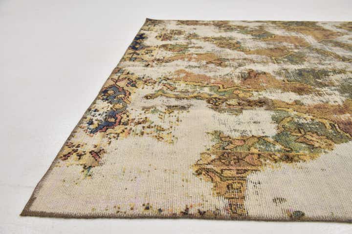 5' 10 x 9' Hand Knotted Ultra Vintage Persian Wool Rug