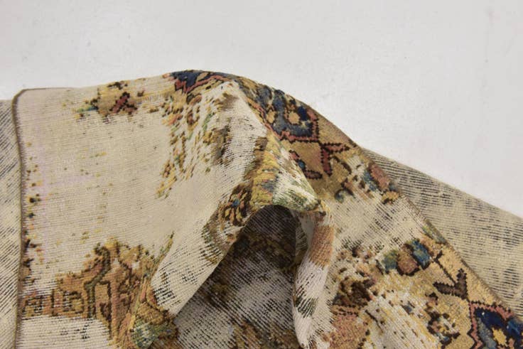 Detail image of 5' 10 x 9' Hand Knotted Ultra Vintage Persian Wool Rug