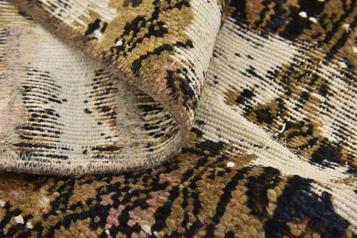 4' x 5' 9 Hand Knotted Ultra Vintage Persian Wool Rug