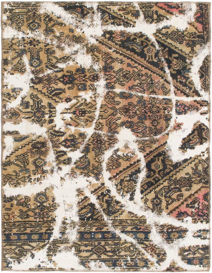 Detail image of 4' x 5' 9 Hand Knotted Ultra Vintage Persian Wool Rug