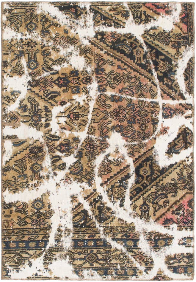 Detail image of 4' x 5' 9 Hand Knotted Ultra Vintage Persian Wool Rug