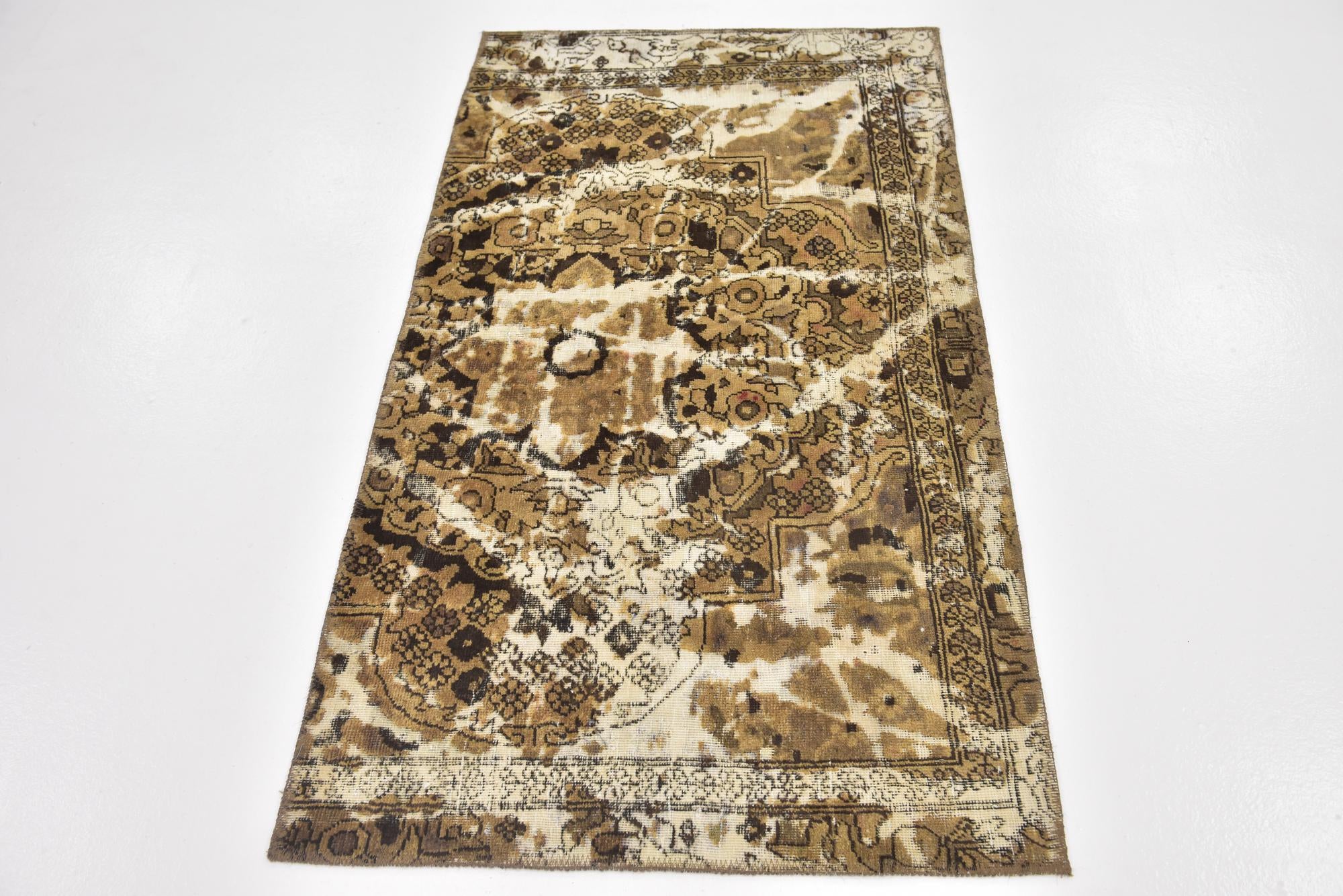 80cm x 145cm anudado a mano Ultra Vintage Alfombra Persa Lana