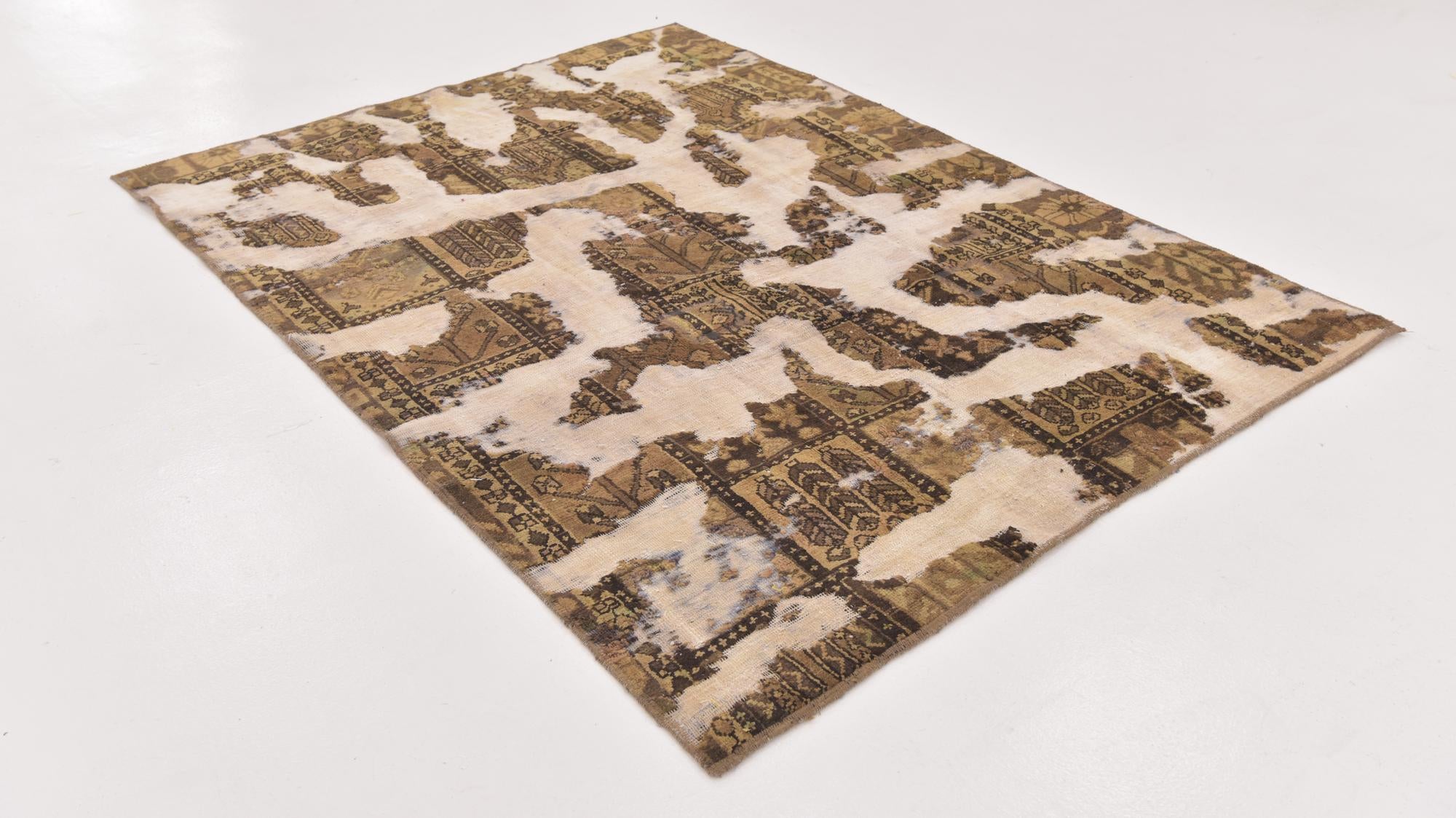 5' 2 x 7' Hand Knotted Ultra Vintage Persian Wool Rug