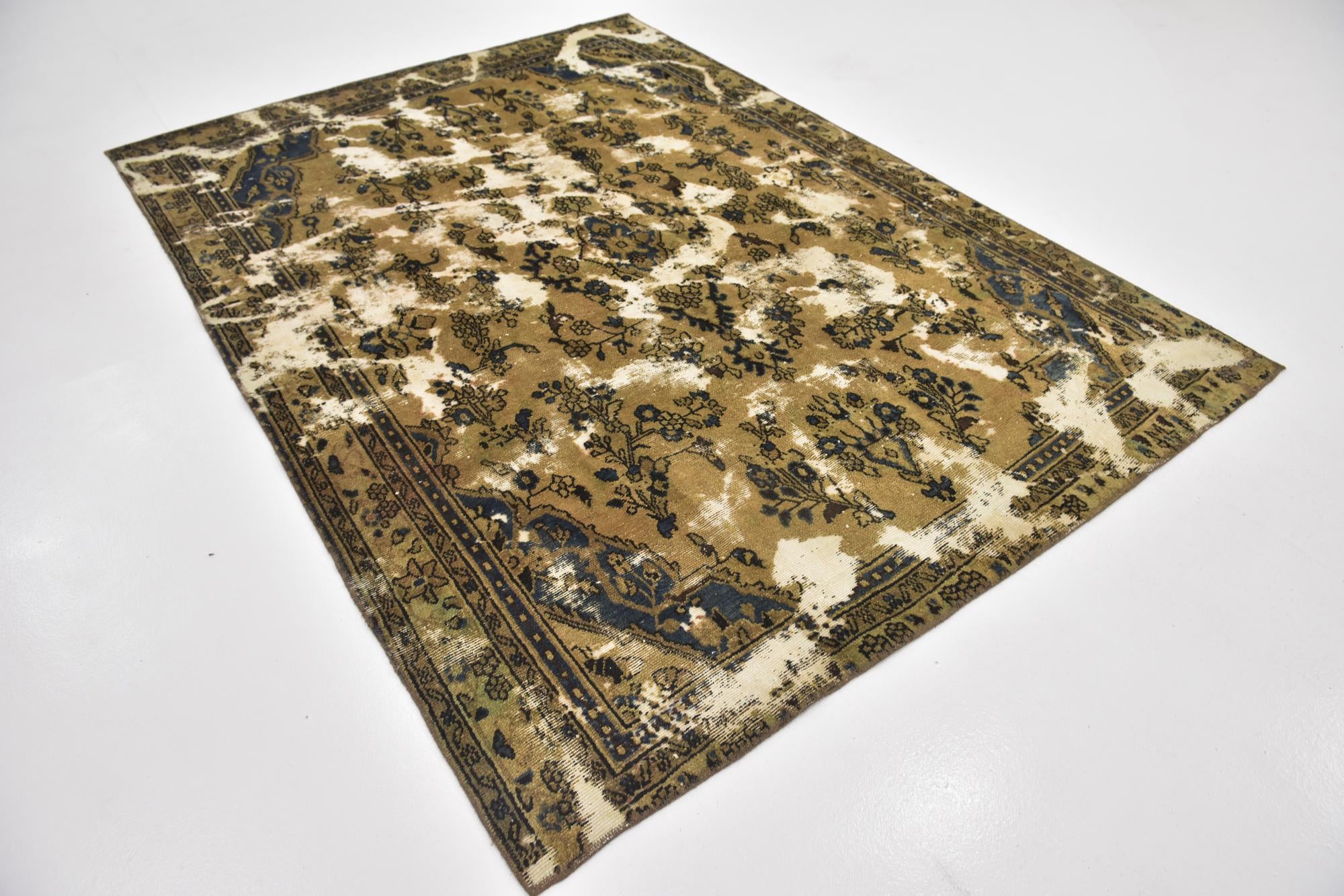 6' 3 x 8' 10 Hand Knotted Ultra Vintage Persian Wool Rug