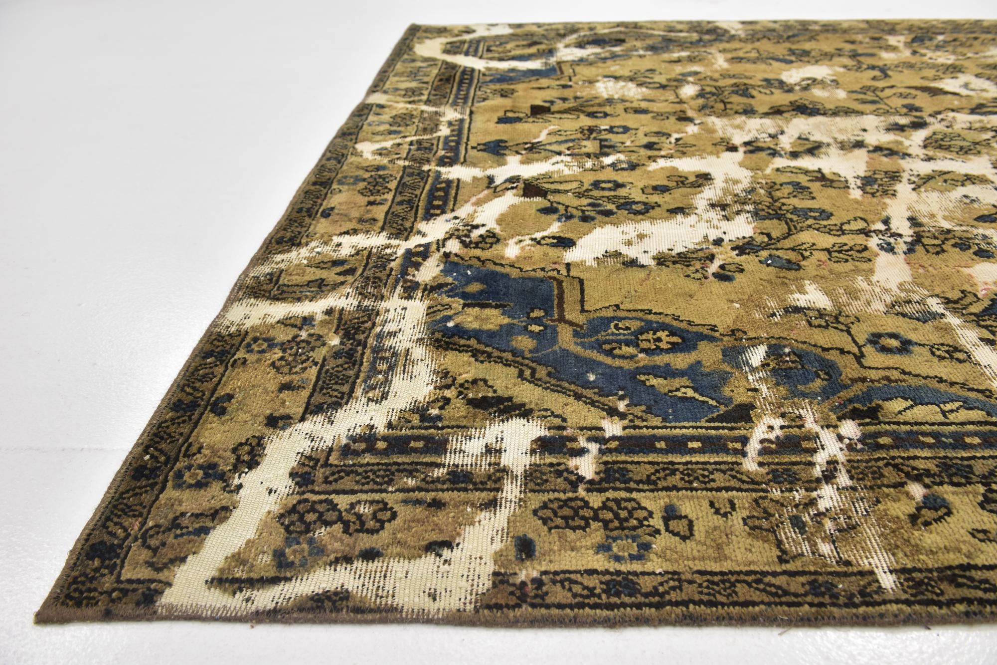6' 3 x 8' 10 Hand Knotted Ultra Vintage Persian Wool Rug